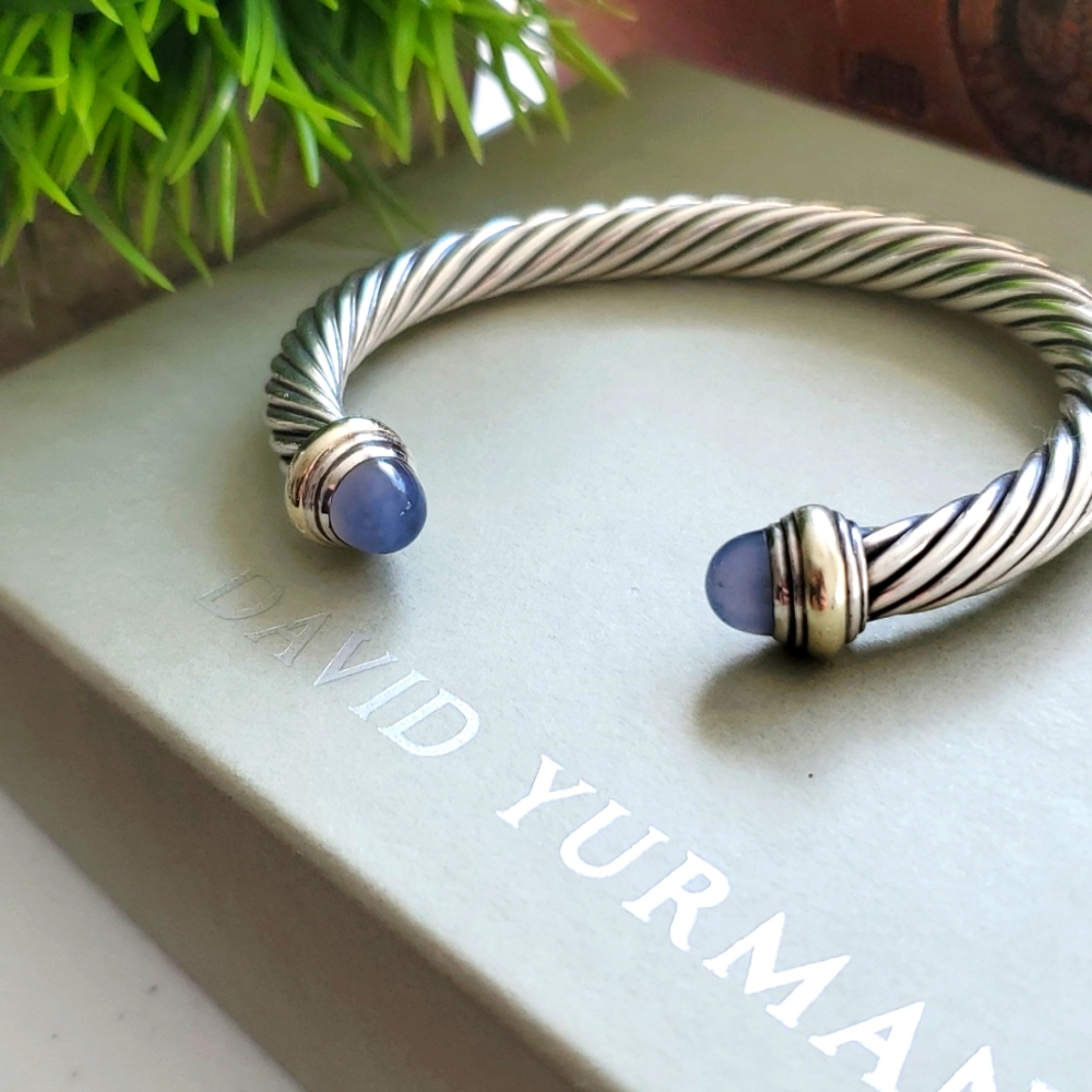 David Yurman Chalcedony Cable Bracelet